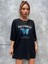 Unisex Baskılı Oversize T-Shirt - Siyah -Vlmr 4