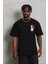 Unisex Oversize Baskılı Bisiklet Yaka T-Shirt - Siyah -Vlmr 4