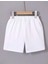 Kadın Beli Lastikli Mini Düz Şort - Beyaz -Vlmr 1