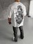 Unisex Baskılı Oversize T-Shirt - Beyaz -Vlmr 4
