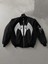 Unisex Siyah Bomber Mont - Venom Beyaz Örümcek Logolu,- Siyah -Vlmr 2