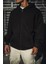 Oversize Tam Fermuarlı Uzun Kol Hırka - Siyah -Vlmr 3
