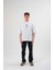 Unisex Bisiklet Yaka Baskılı Oversize T-Shirt - Beyaz -Vlmr 1