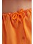 Kadın Yüksek Bel Fermuarlı Mini Etek Turuncu 14