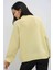 Kadın Bisiklet Yaka Relax Fit Yumuşak Triko Kazak Limon Sarısı 16