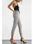 Kadın Hayvan Baskılı Slim Fit Kot Pantolon Gri 16
