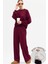 Rahat Esnek Uzun Kollu Premium Kumaş Modal Bordo Alt-Üst Takım 5