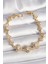 Pirinç Gold Renk Zirkon Taşlı Yonca Model Kadın Bileklik BLK-88395 1