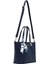 Kadın Lacivert Uzun Askılı Baskılı Omuz Çantası 25WBD286314 6