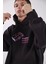 Firestarter Siyah Relaxed Fit Siyah Hoodie 6