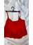 Kırmızı Ikili Mini Çeyizlik Şort Takım 3