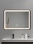 Akıllı Ayna Buğu Çözücülü Hareket Sensörlü 3 LED Işıklı Siyah Çerçeveli Banyo Aynası 80 x 60 cm 2
