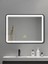 Akıllı Ayna Buğu Çözücülü Hareket Sensörlü 3 LED Işıklı Siyah Çerçeveli Banyo Aynası 80 x 60 cm 3