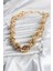 Pirinç Gold Renk Sarmal Halat Model Kadın Kolye - TJ-BKO10634 2