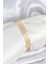 316L Çelik Gold Renk Simli Model Ajda 65 mm Kadın Bileklik - TJ-BB8076 1
