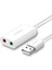 Harici 3.5 mm USB Ses Kartı, Beyaz 1