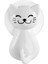 Kancası Kedi Beyaz - Duvar Askısı, Askısı, Plastik (Abs), 6 x 9,5 x 5,5 Cm, Beyaz 1