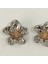 Flower Silver-Gold Çelik Küpe 3
