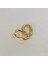 Kıvrımlı Şık Çelik Gold Küpe 2