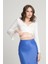 Kruvaze Kol Volanlı Bluz 2