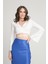 Kruvaze Kol Volanlı Bluz 4