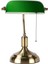 Banker Masa Lambası Yeşil Cam Eskitme Gövde E27 Duy Retro Dekoratif Masa Lambası (Ampul Hediyeli) 1