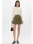 Kadın Mini Şortlu Balon Etek Haki Yeşil 11
