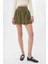 Kadın Mini Şortlu Balon Etek Haki Yeşil 13