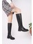 Date Kadın Siyah Toka Detaylı Çizme 2