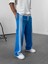 Şeritli Mavi Erkek Baggy Pantolon COC1061 3