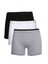 - Erkek Penye 3'lü Boxer Siyah-Beyaz-Gri 1