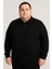 Büyük Beden Erkek Polo Yaka Uzun Kol Sweatshirt - 7417 1