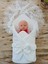 Yenidoğan Sahra Lucky Baby Nakışlı Kundak Bebek Battaniyesi Ekru 2