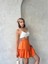 Çingene keten etek turuncu s24808 2