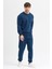 Erkek LacivertEşofman Takımı Basic 3 Iplik Şardonlu Oversize Pamuklu 2