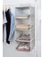 Gardırop Içi Askılı Kumaş Organizer - 4 Katlı Raf Düzenleyici Demire Sabitlenebilir (Gri Renk) 1