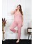 - Kadın Büyük Beden Pudra Ip Askılı Pijama Takım 2