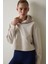 Bej Modal Kapüşonlu Sweatshirt 1