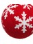 Yılbaşı Topu Kırmızı Kar Taneli 6 Adet 8cm 3