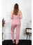 - Kadın Büyük Beden Somon Ip Askılı Pijama Takım 5