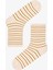 5 Çift Pamuklu Karışık Çizgi Desenli Soket Çorap 2