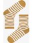 5 Çift Pamuklu Karışık Çizgi Desenli Soket Çorap 3