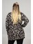 Leopar Desenli Triko Tunik Siyah Rahat Kalıp Standart (48 Bedene Kadar) 5