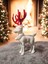 3D Baskı Kırmızı Boynuzlu Noel Geyiği Dekoru – Yılbaşı Masaüstü ve Ev Süsü – Şık Hediye Fikri 3