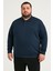 Büyük Beden Erkek Polo Yaka Uzun Kol Sweatshirt - 7417 1