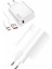 Beyaz Ultra Plus Hızlı Şarj Seti Şarj Adaptörü ve Kablosu 67W 3