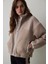 Bej Termal Etkili Fermuarlı Polar Ceket 1