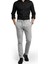 Erkek Gri Likralı Gofre Kumaş Beli Lastikli Ipli Slim Fit Günlük Pantolon 2600650 1