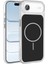 iPhone 17 Air Kılıf M-Safe Şarj Özellikli Metal Buton Tasarımlı Zore Ikonik Sert Silikon Kapak - Siy 1