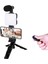 Telefon Tutucu LED Işıklı Kumandalı Mikrofon Telefon Vlog Video Kayıt 2